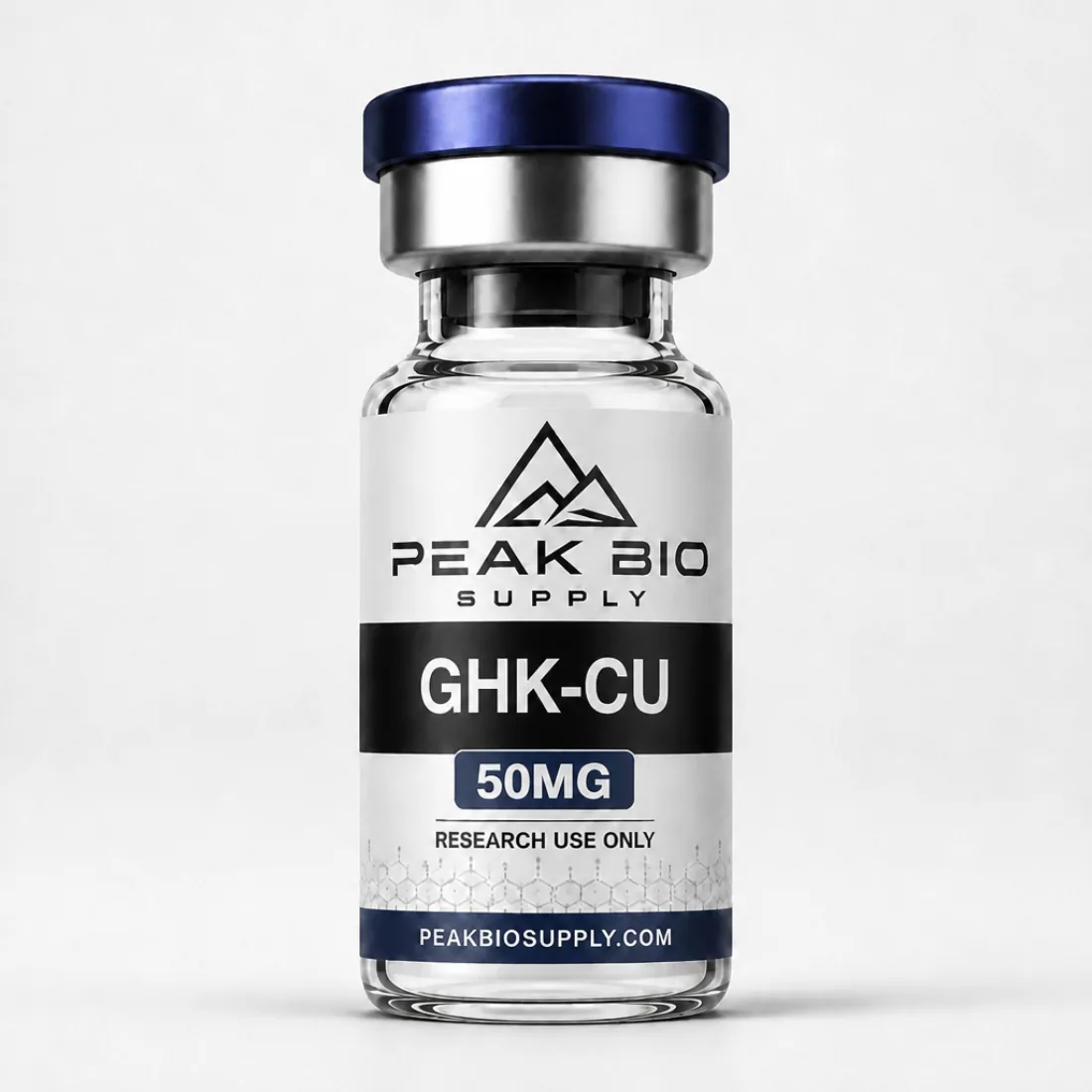 Peak Bio Supply GHK-Cu research peptide vial